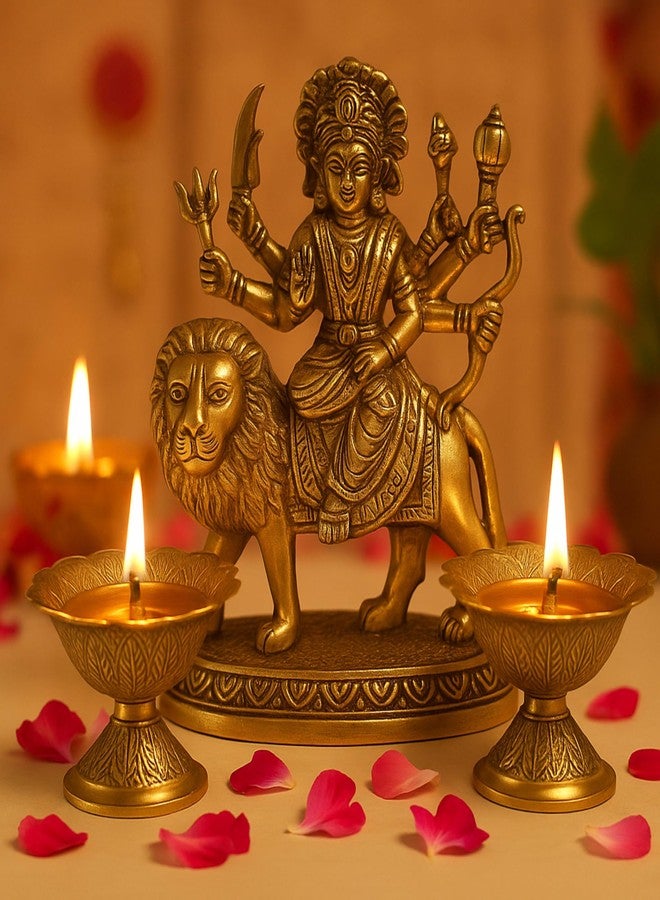 Pure Source India Brass Akhand Diya/Oil Lamp for Pooja, Mandir and Home Decoration (L-2.75inch) 1pcs - Image 2